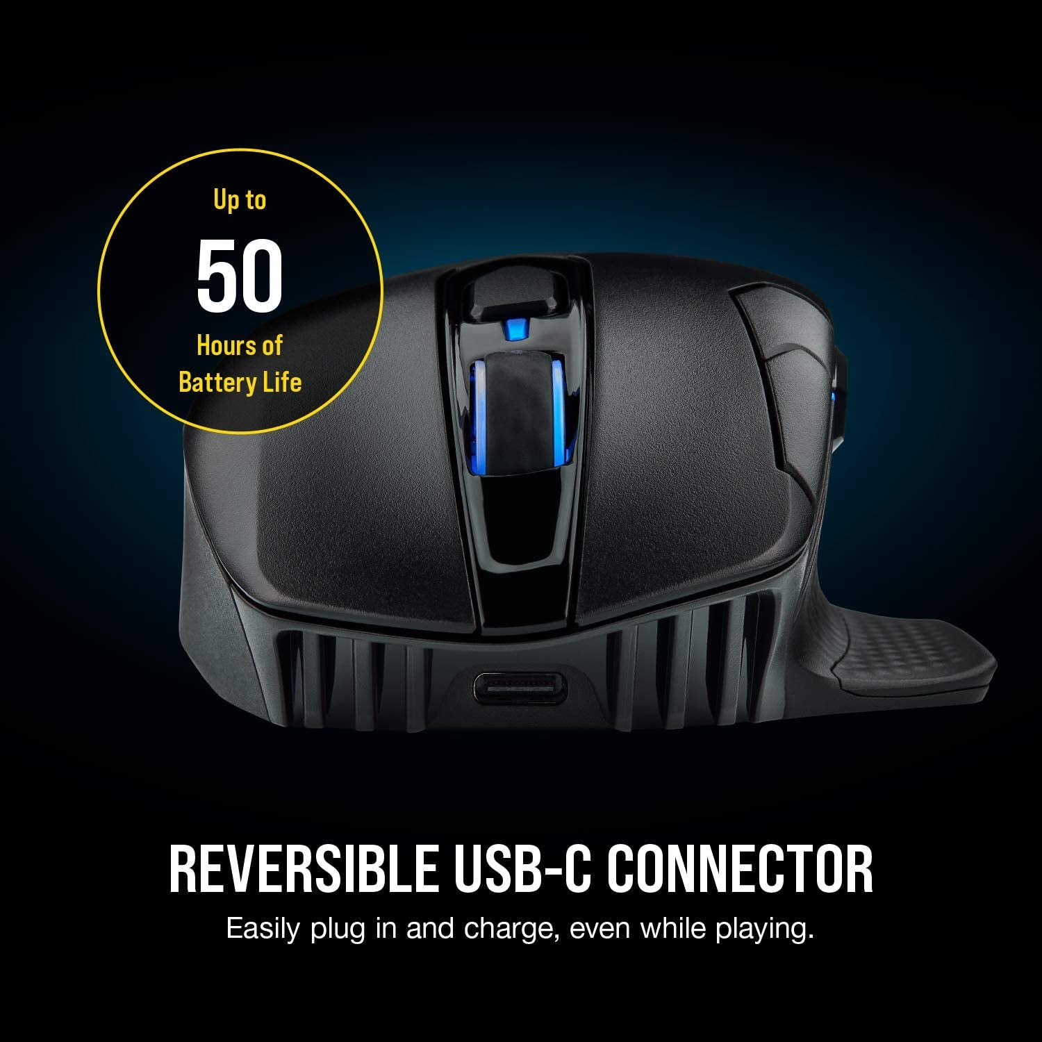 Dark CORE RGB PRO Wireless/Wired FPS MOBA Gaming Mouse – 18,000 DPI, Fast Response Time, 8 Programmable Side Buttons, Dynamic Multi-Color Backlighting – Black